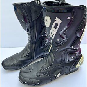 SIDI Vertigo 2 Motorcycle Boots Mens Size 12.5 Black Red EU Size 47 Technomicro